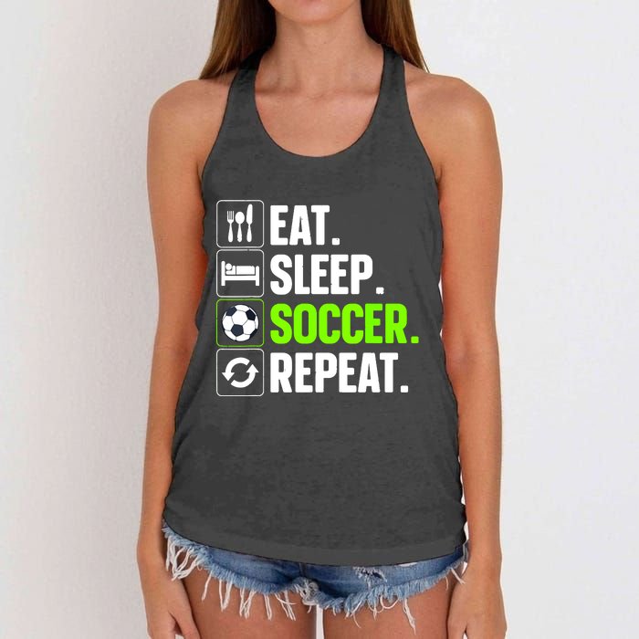 Cool Soccer Art For Team Sport Soccer Player Gift Women's Knotted Racerback Tank