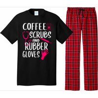 Coffee Scrubs And Rubber Gloves Medical Nurse Doctor Gift Pajama Set