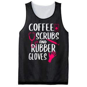 Coffee Scrubs And Rubber Gloves Medical Nurse Doctor Gift Mesh Reversible Basketball Jersey Tank