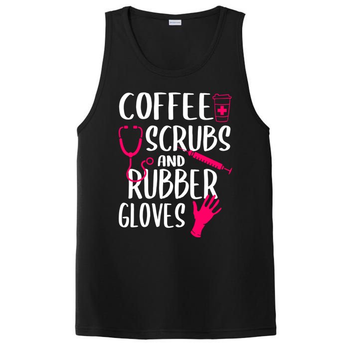 Coffee Scrubs And Rubber Gloves Medical Nurse Doctor Gift PosiCharge Competitor Tank