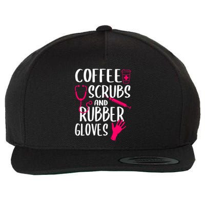 Coffee Scrubs And Rubber Gloves Medical Nurse Doctor Gift Wool Snapback Cap