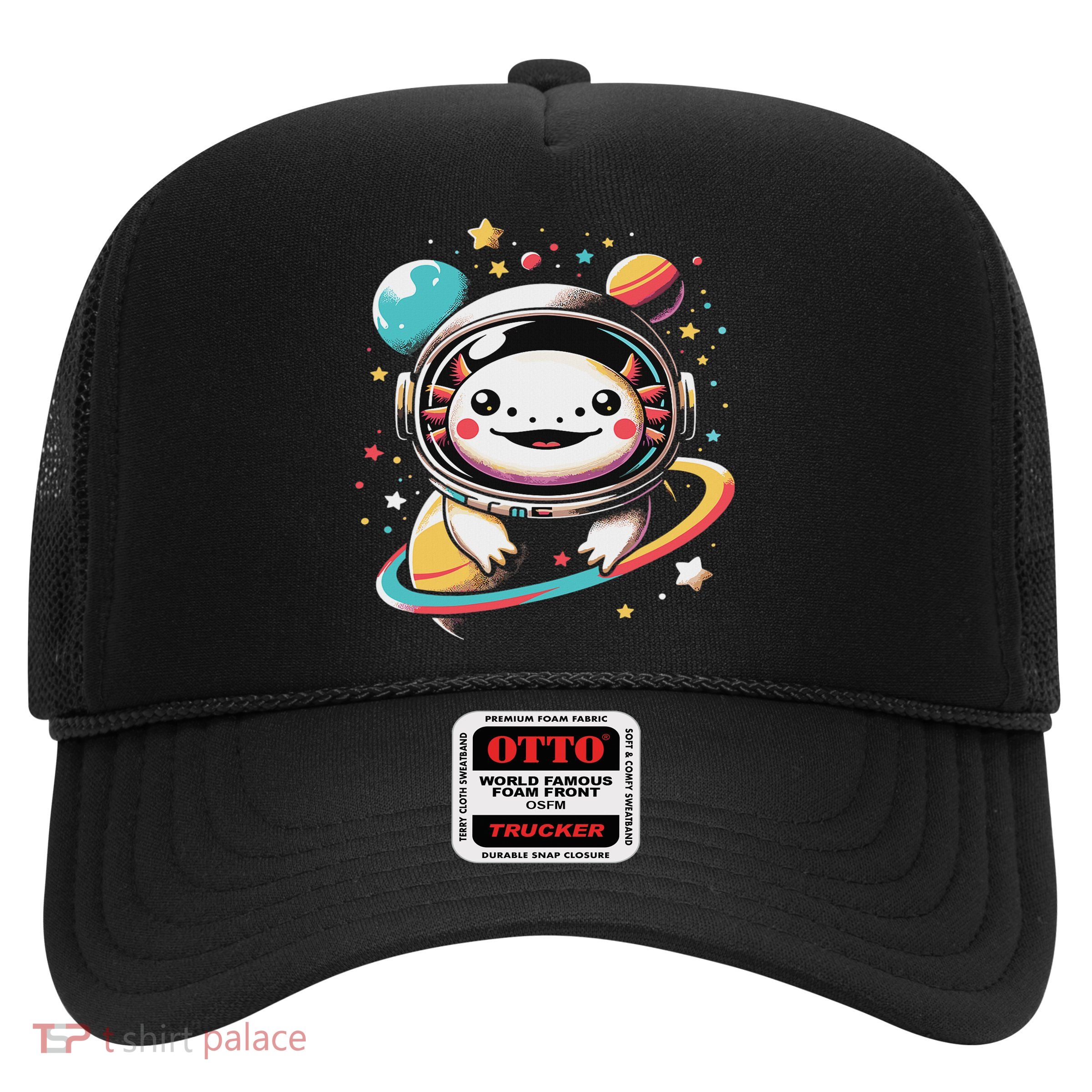 Cute Space Axolotl Kawaii Anime Space Trucker Hat