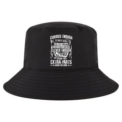 Curious, Skilled And Clever Funny Car Auto Truck Mechanic Cool Comfort Performance Bucket Hat