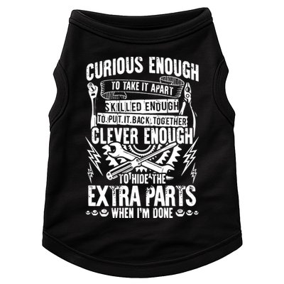 Curious, Skilled And Clever Funny Car Auto Truck Mechanic Doggie Tank