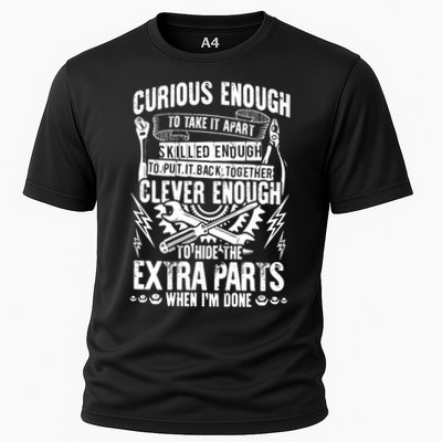 Curious, Skilled And Clever Funny Car Auto Truck Mechanic Performance Shirt