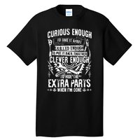 Curious, Skilled And Clever Funny Car Auto Truck Mechanic Tall T-Shirt