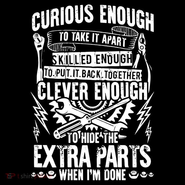 Curious, Skilled And Clever Funny Car Auto Truck Mechanic Button