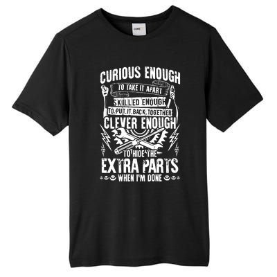 Curious, Skilled And Clever Funny Car Auto Truck Mechanic Tall Fusion ChromaSoft Performance T-Shirt