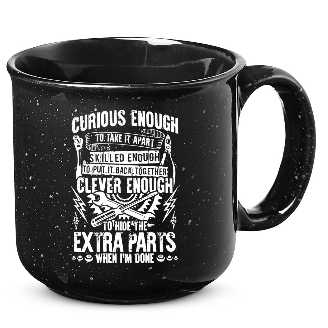 Curious, Skilled And Clever Funny Car Auto Truck Mechanic 15oz Campfire Ceramic Mug