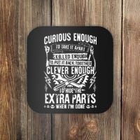 Curious, Skilled And Clever Funny Car Auto Truck Mechanic Coaster