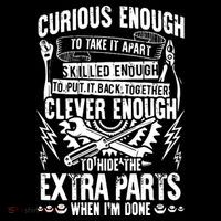 Curious, Skilled And Clever Funny Car Auto Truck Mechanic Flatbill Hat