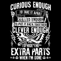 Curious, Skilled And Clever Funny Car Auto Truck Mechanic 16 in Basic Backpack