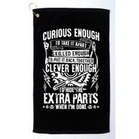 Curious, Skilled And Clever Funny Car Auto Truck Mechanic Golf Towel