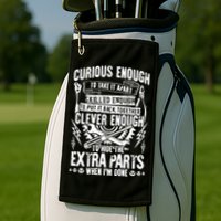 Curious, Skilled And Clever Funny Car Auto Truck Mechanic Golf Towel