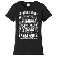 Curious, Skilled And Clever Funny Car Auto Truck Mechanic Women's T-Shirt