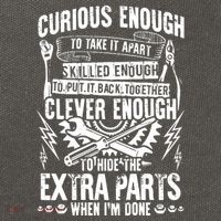 Curious, Skilled And Clever Funny Car Auto Truck Mechanic Cotton Canvas Backpack