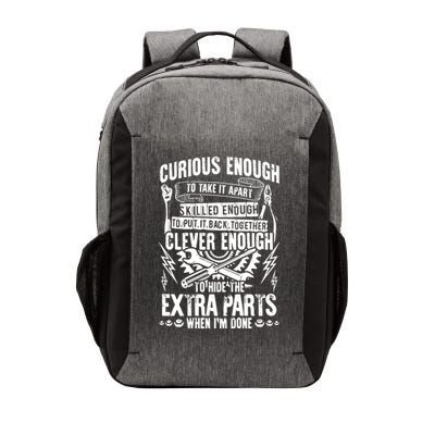 Curious, Skilled And Clever Funny Car Auto Truck Mechanic Vector Backpack
