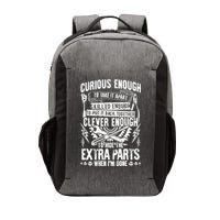 Curious, Skilled And Clever Funny Car Auto Truck Mechanic Vector Backpack