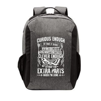 Curious, Skilled And Clever Funny Car Auto Truck Mechanic Vector Backpack