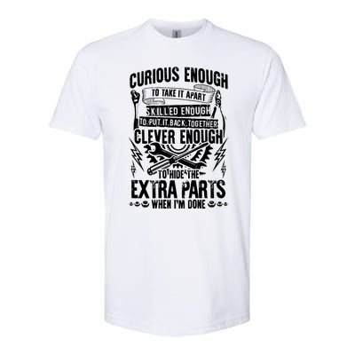 Curious, Skilled And Clever Funny Car Auto Truck Mechanic Softstyle CVC T-Shirt