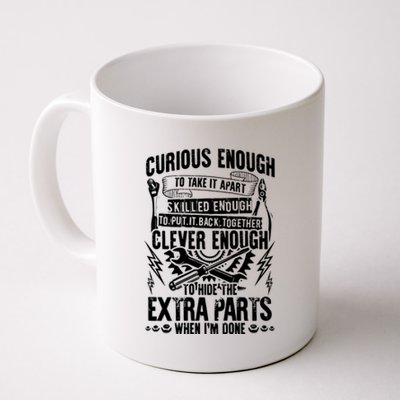 Curious, Skilled And Clever Funny Car Auto Truck Mechanic Coffee Mug