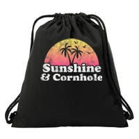 Cornhole Sunshine And Cornhole Drawstring Bag