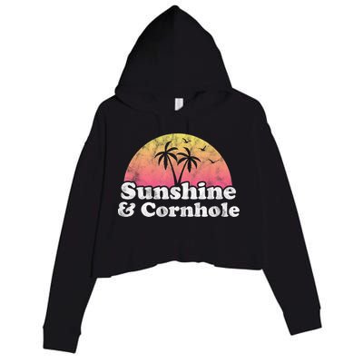 Cornhole Sunshine And Cornhole Crop Fleece Hoodie