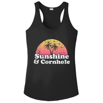 Cornhole Sunshine And Cornhole Ladies PosiCharge Competitor Racerback Tank