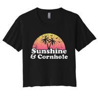 Cornhole Sunshine And Cornhole Women's Crop Top Tee