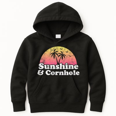 Cornhole Sunshine And Cornhole Kids Hoodie