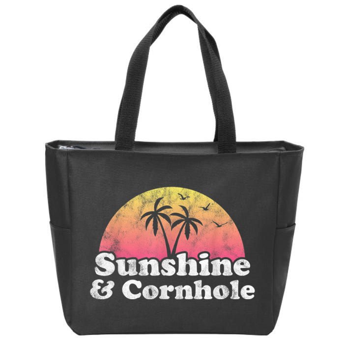 Cornhole Sunshine And Cornhole Zip Tote Bag