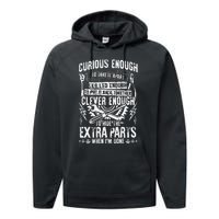 Curious Skilled And Clever Funny Car Auto Truck Mechanic Performance Fleece Hoodie