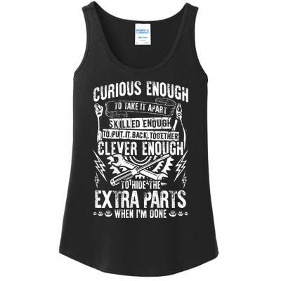 Curious Skilled And Clever Funny Car Auto Truck Mechanic Ladies Essential Tank