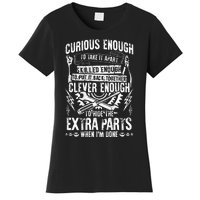 Curious Skilled And Clever Funny Car Auto Truck Mechanic Women's T-Shirt