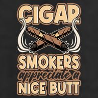 Cigar Smokers Appreciate A Nice Butt 7 Panel Mesh Trucker Snapback Hat