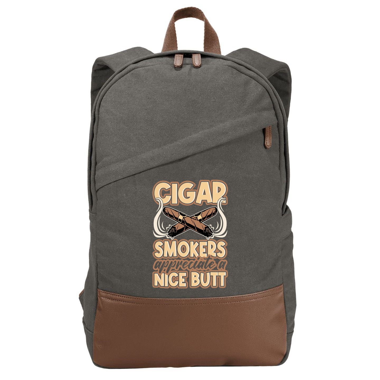 Cigar Smokers Appreciate A Nice Butt Cotton Canvas Backpack