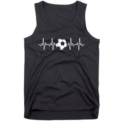 Cool Soccer Art SoccerL Over Goalie Football Heartbeat Tank Top
