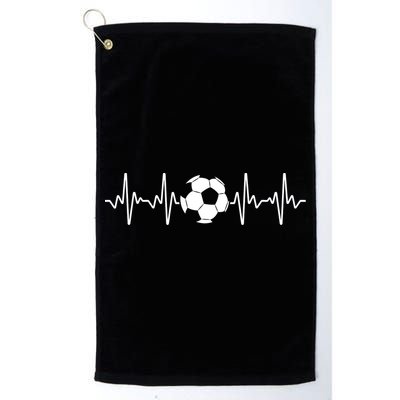 Cool Soccer Art SoccerL Over Goalie Football Heartbeat Golf Towel