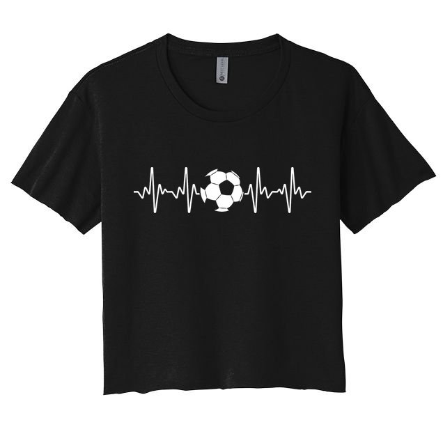 Cool Soccer Art SoccerL Over Goalie Football Heartbeat Crop Top