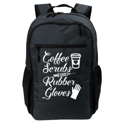 Coffee Scrubs And Rubber Gloves Funny Nurse Cute Gift Daily Commute Backpack