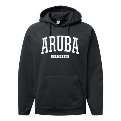 College Style Aruba Caribbean Souvenir Performance Fleece Hoodie