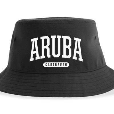 College Style Aruba Caribbean Souvenir Sustainable Bucket Hat