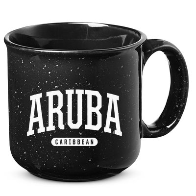 College Style Aruba Caribbean Souvenir 15oz Campfire Ceramic Mug