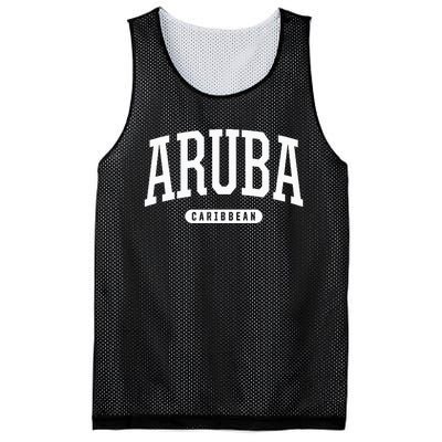 College Style Aruba Caribbean Souvenir Mesh Reversible Basketball Jersey Tank