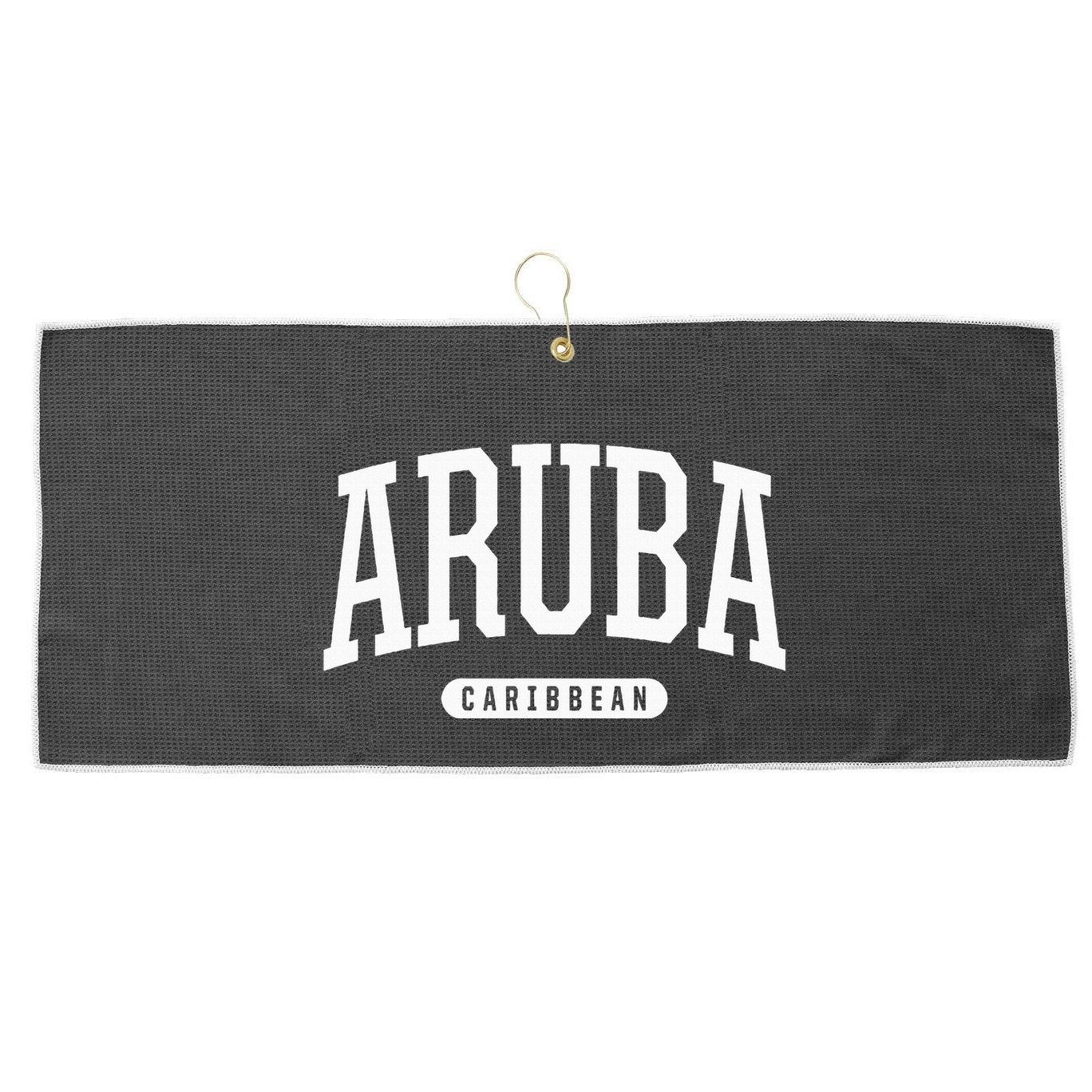 College Style Aruba Caribbean Souvenir Large Microfiber Waffle Golf Towel