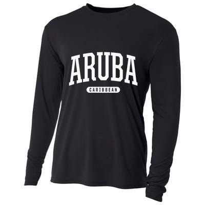 College Style Aruba Caribbean Souvenir Cooling Performance Long Sleeve Crew