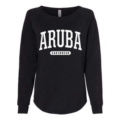 College Style Aruba Caribbean Souvenir Womens California Wash Sweatshirt