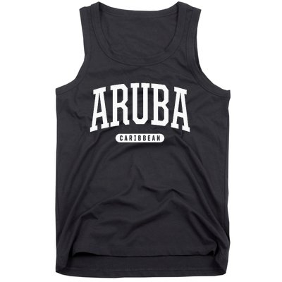 College Style Aruba Caribbean Souvenir Tank Top