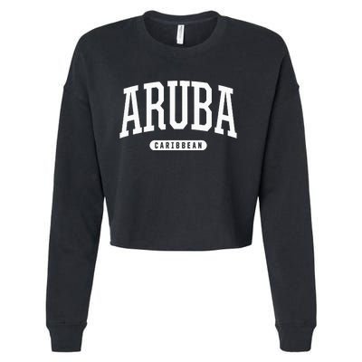 College Style Aruba Caribbean Souvenir Cropped Pullover Crew