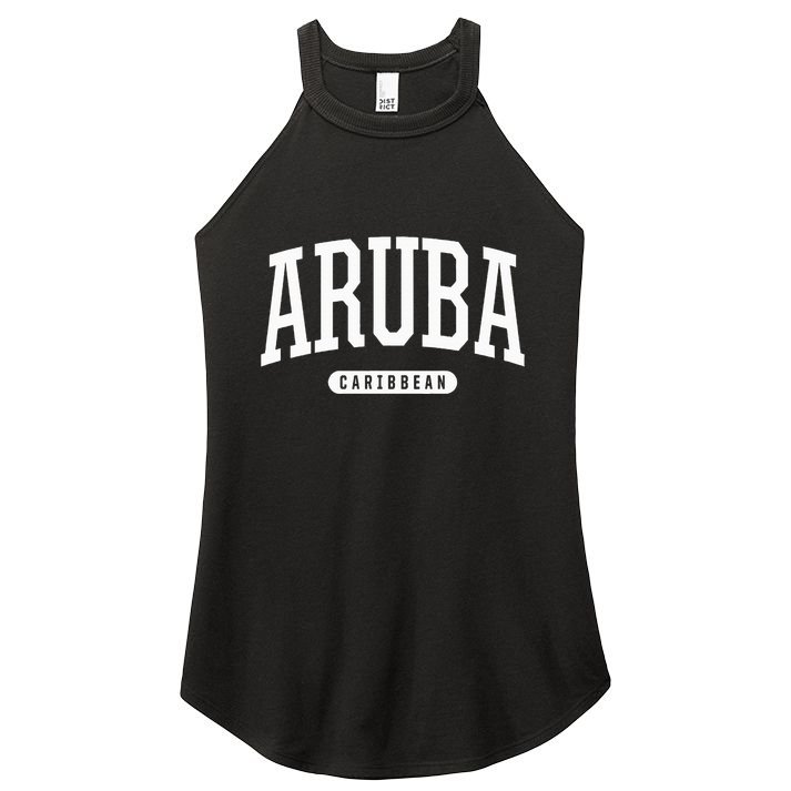 College Style Aruba Caribbean Souvenir Women's Perfect Tri Rocker Tank